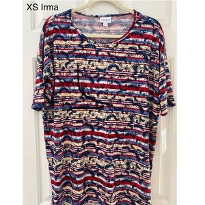 XS LuLaRoe Irma Tunic top